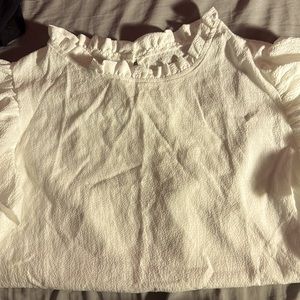 White Ruffed Blouse